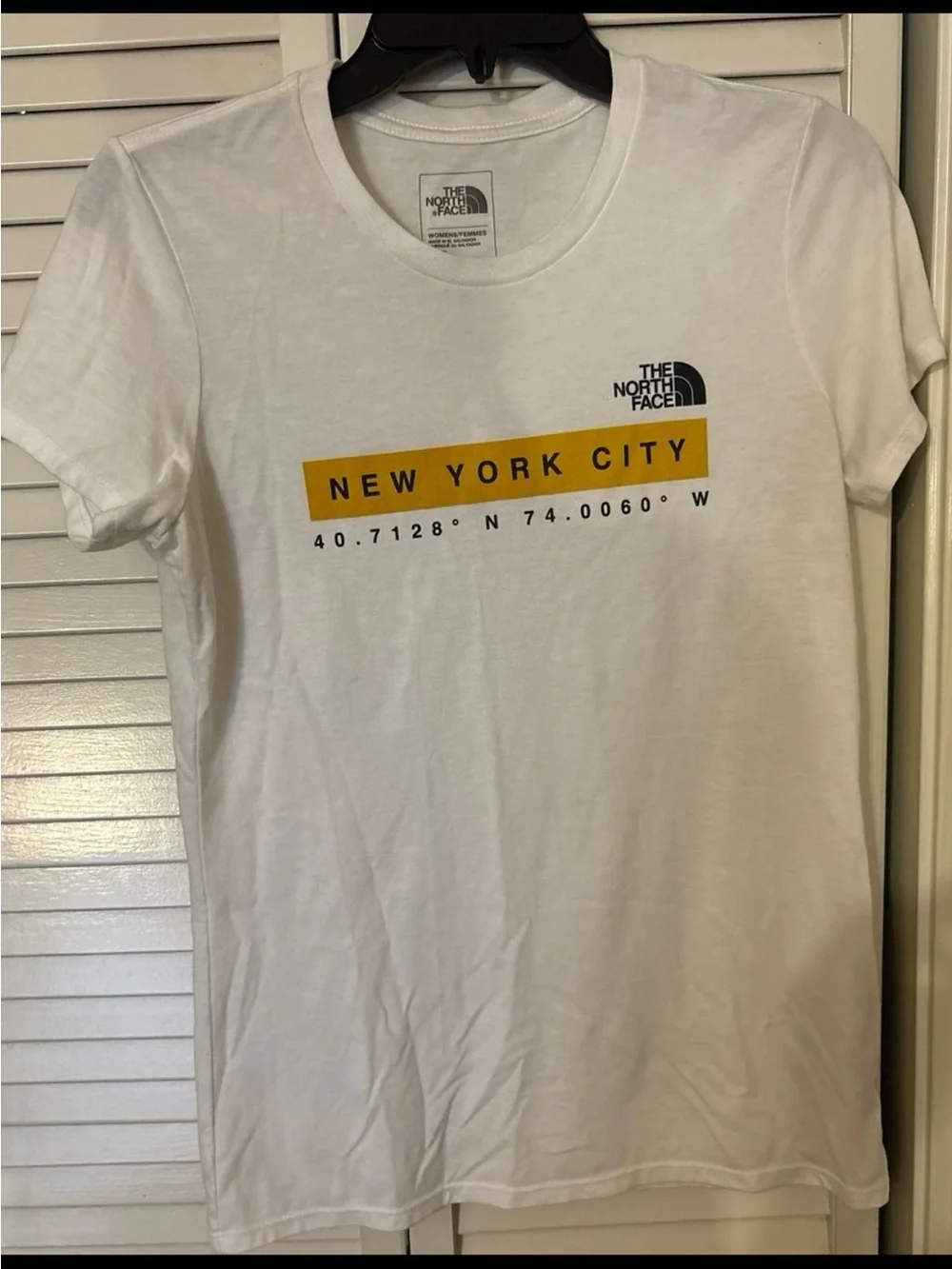 The North Face Women's White New York City Graphic Tee with Yellow Accent - Picture 2 of 3